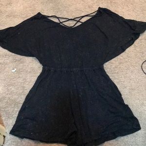 Black American eagle romper